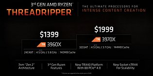 AMD Ryzen Threadripper 3960X & 3970X Spezifikationen